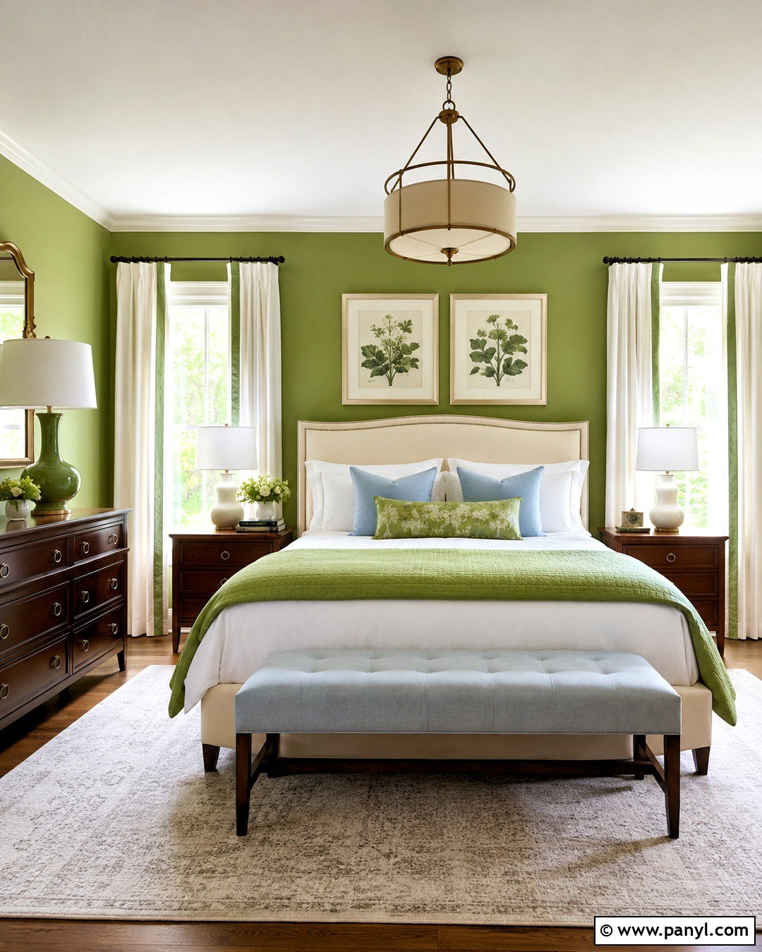 Bright Green Guest Bedroom - 20 bright green bedroom ideas
