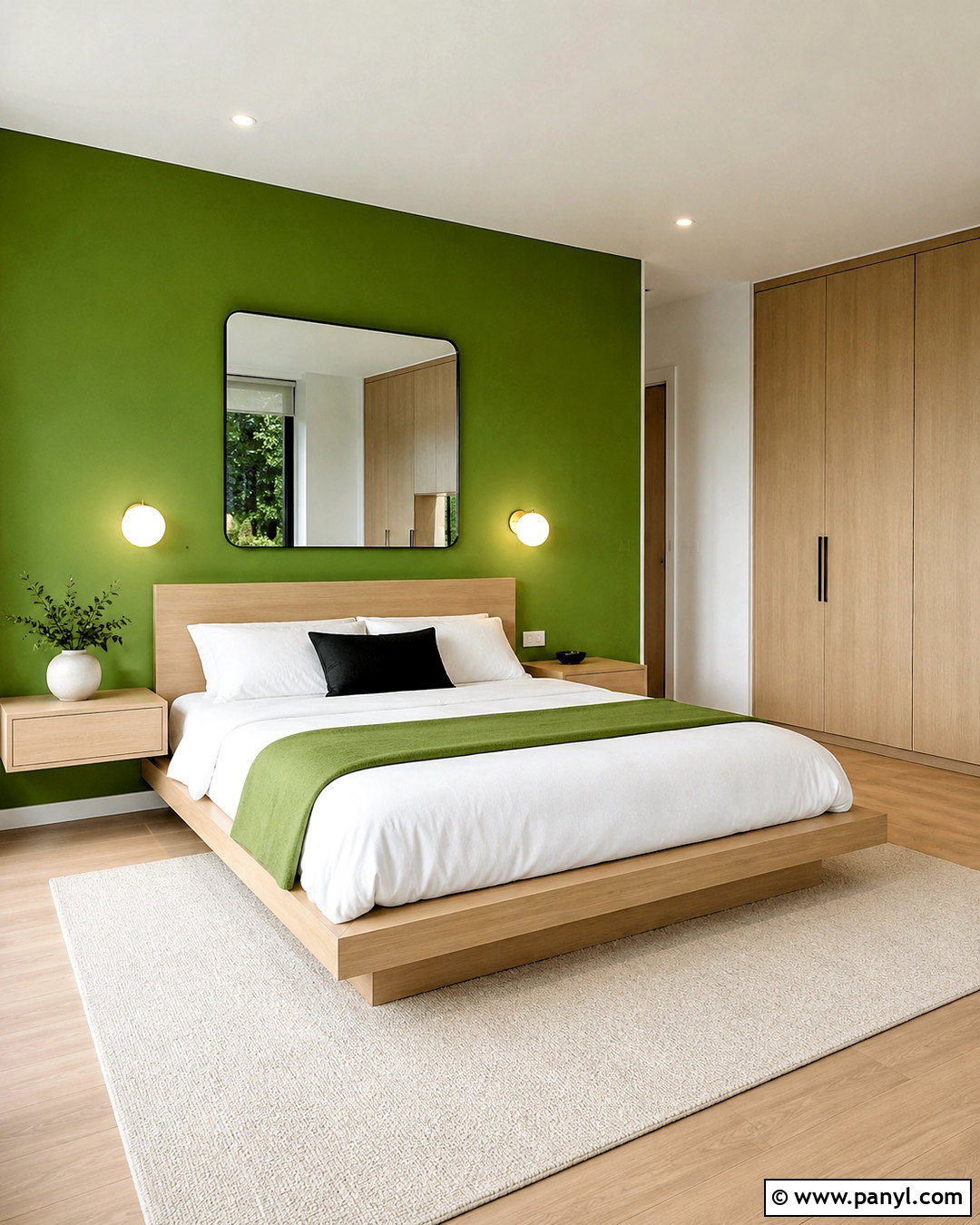 Bright Green Minimalist Bedroom - 20 bright green bedroom ideas