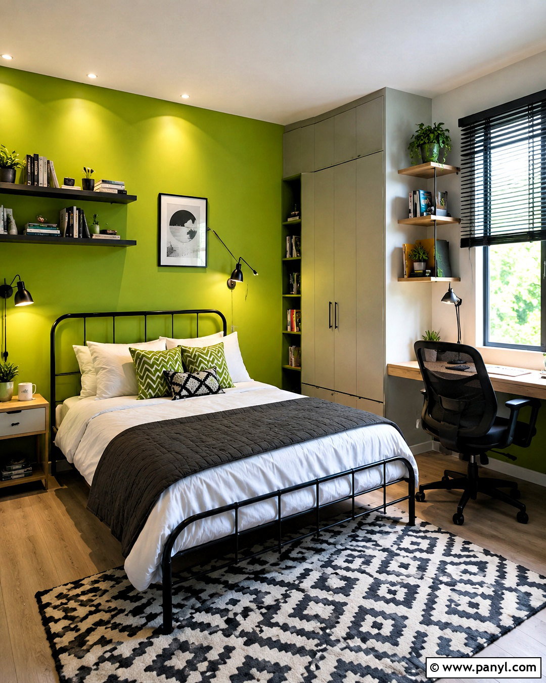 Bright Green Teen Bedroom - 20 bright green bedroom ideas