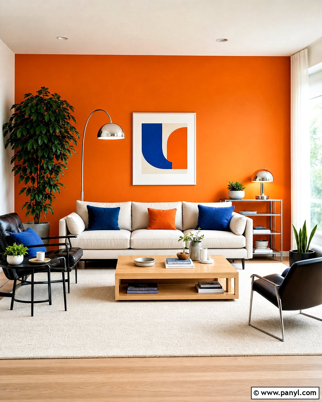 Bright Orange Accent Wall Living Room - 20 orange accent wall living room ideas