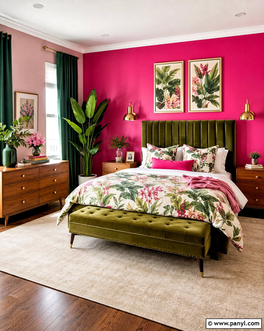 Bright Pink And Green Bedroom - 20 bright pink bedroom ideas