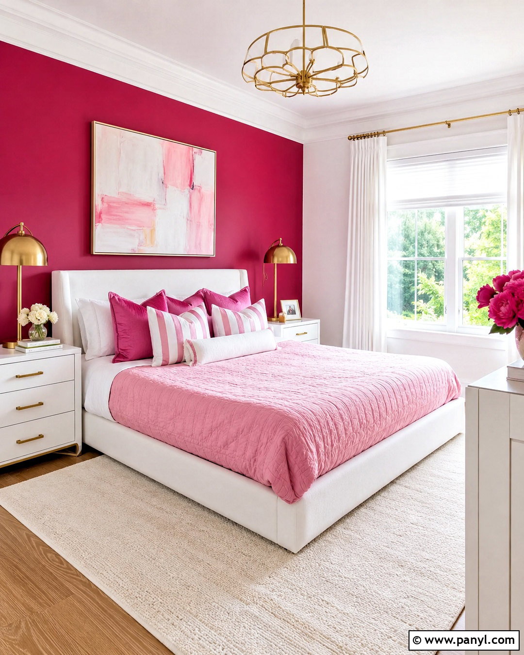 Bright Pink And White Bedroom - 20 bright pink bedroom ideas