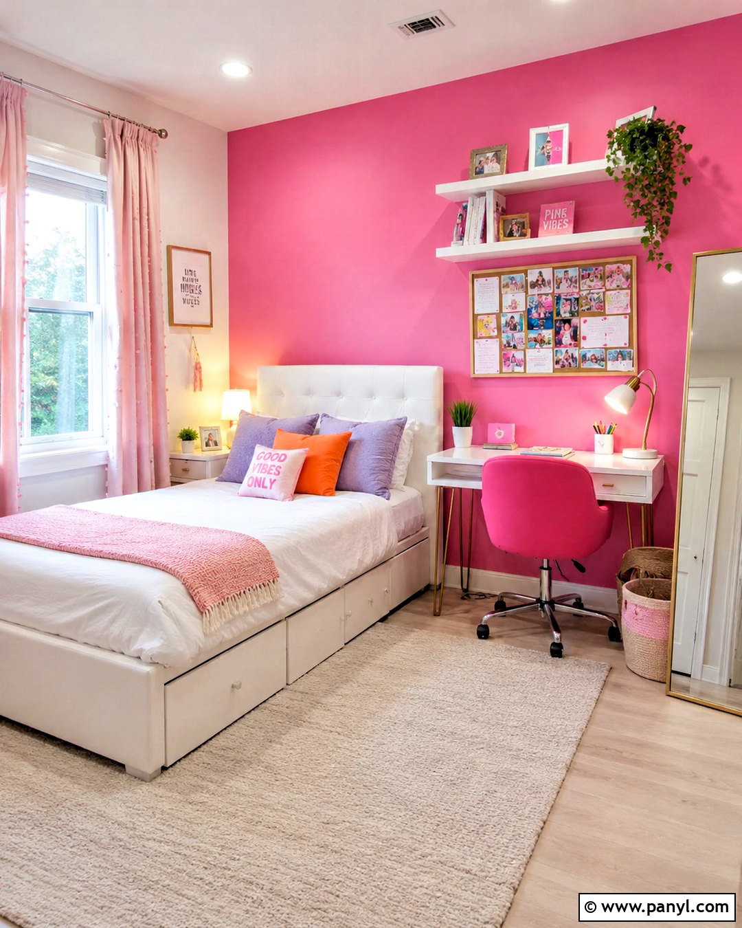 Bright Pink Attic Bedroom - 20 bright pink bedroom ideas