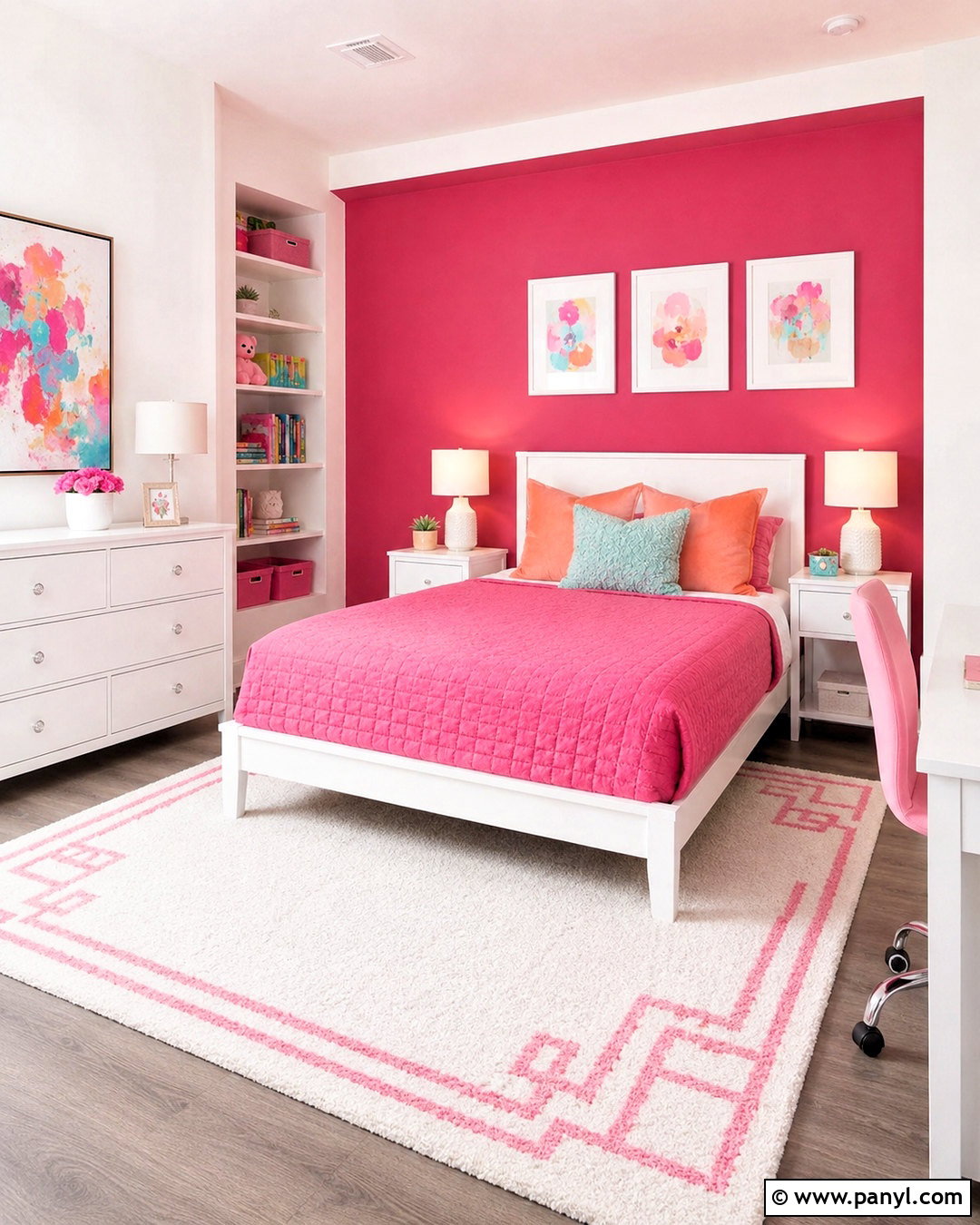 Bright Pink Girls Bedroom - 20 pink bedrooms for girls kids