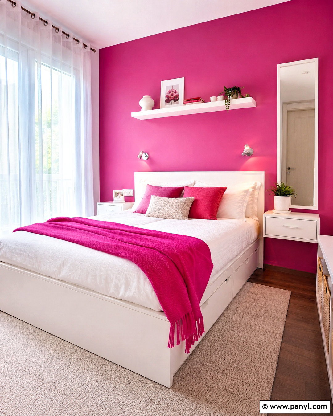 Bright Pink Vintage Bedroom - 20 bright pink bedroom ideas