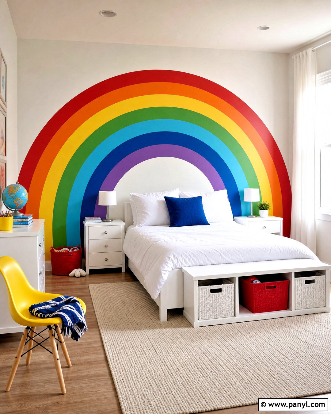 Bright Rainbow Wall Decal - 20 rainbow wall decal ideas