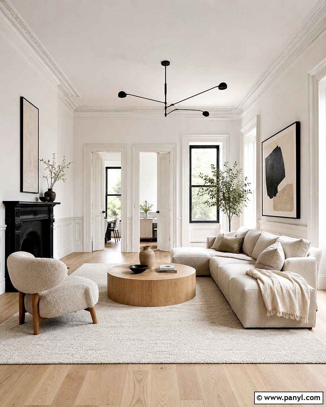 Bright White Minimalist Walls And Trim - 35 trim and walls same color ideas