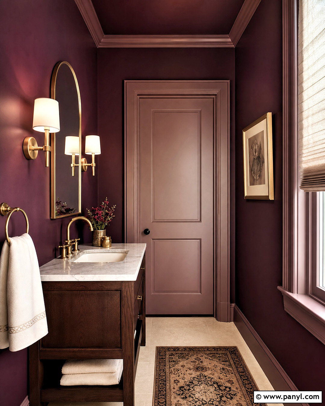 Brinjal And Peignoir Powder Room - 20 farrow and ball colour schemes