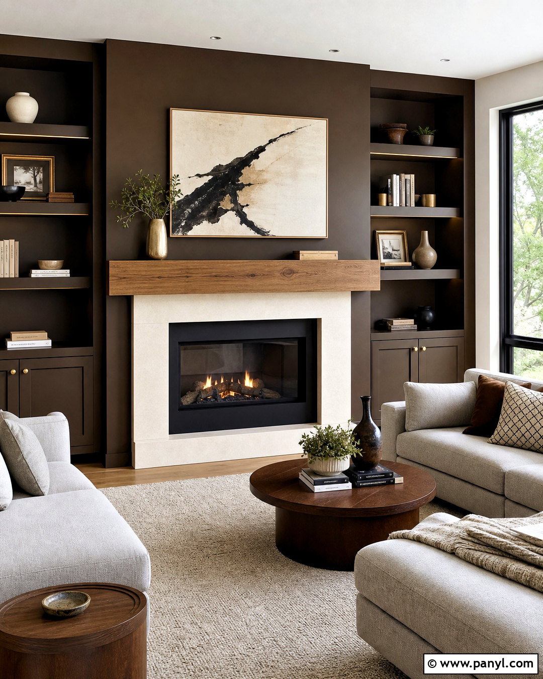 Bronze Fireplace Wall - 20 bronze wall ideas