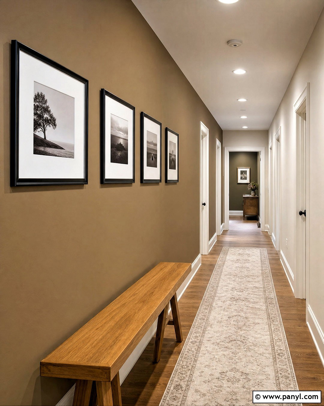 Bronze Hallway Wall - 20 bronze wall ideas
