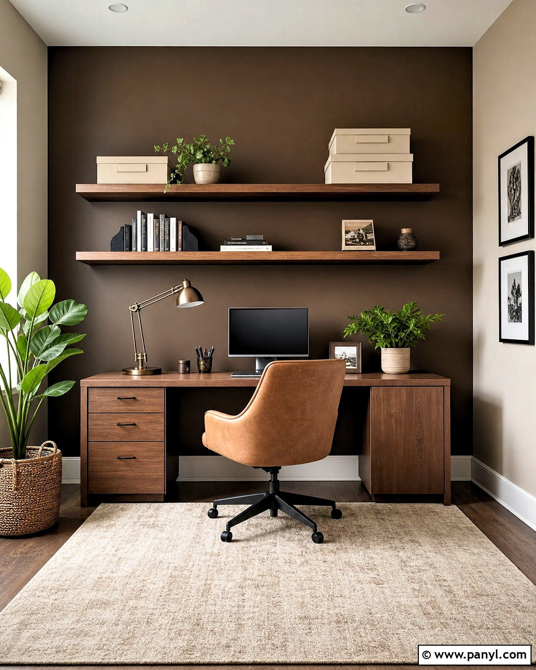 Bronze Home Office Wall - 20 bronze wall ideas