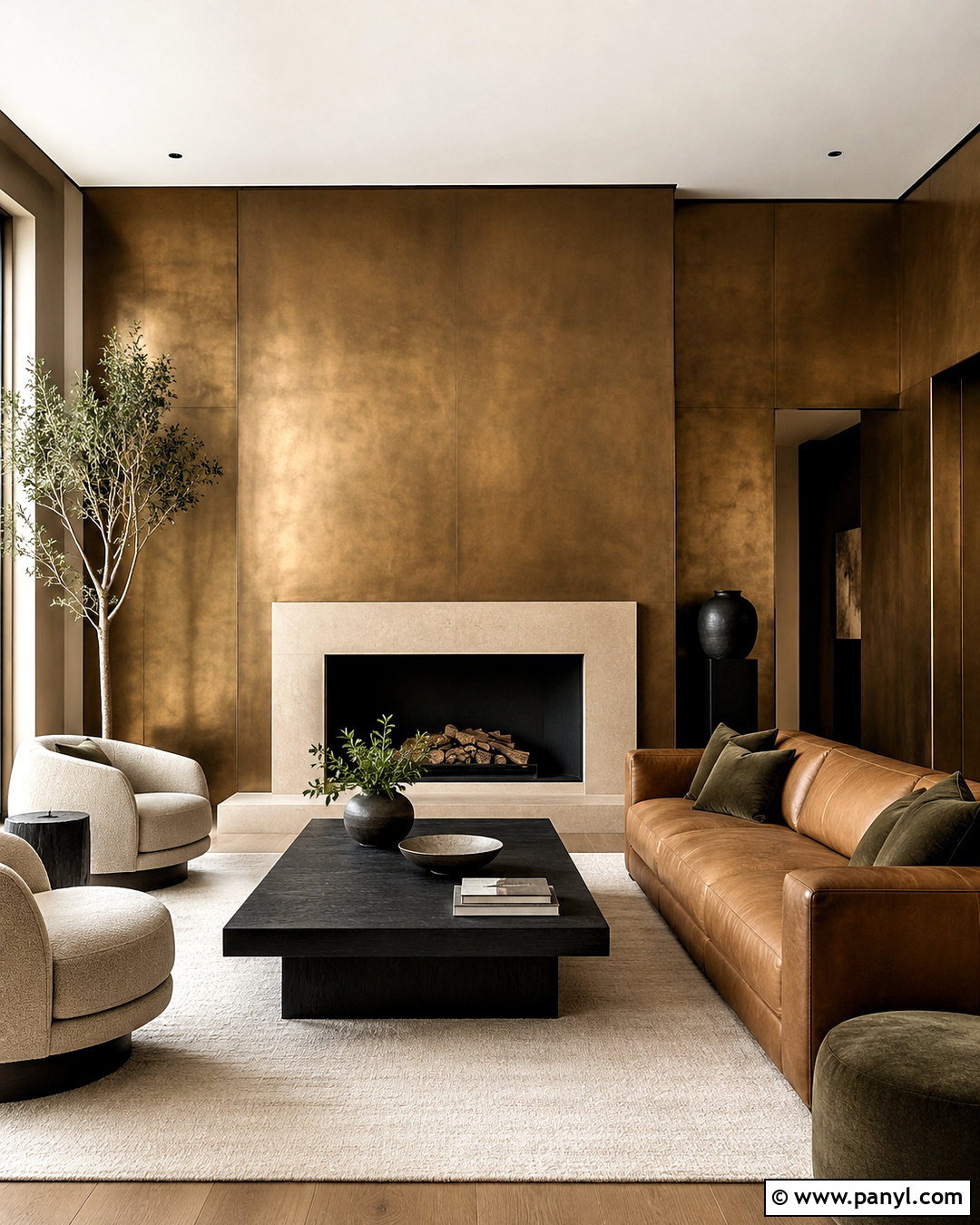 Bronze Metallic Paint Fireplace - 20 metallic paint colors
