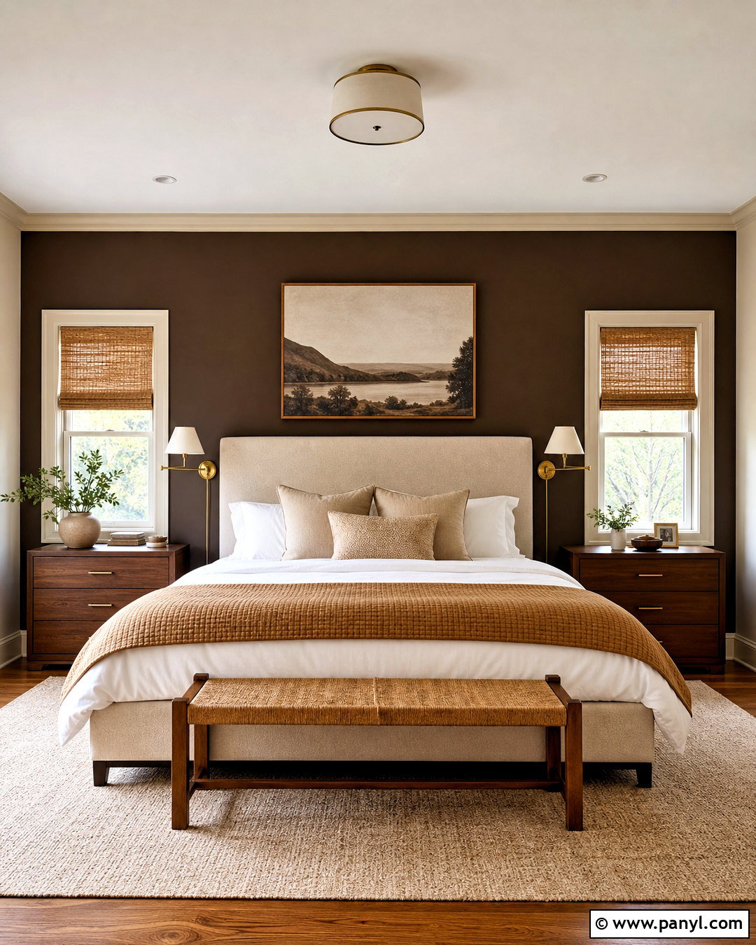 Brown Accent Wall Bedroom - 20 brown paint bedroom ideas