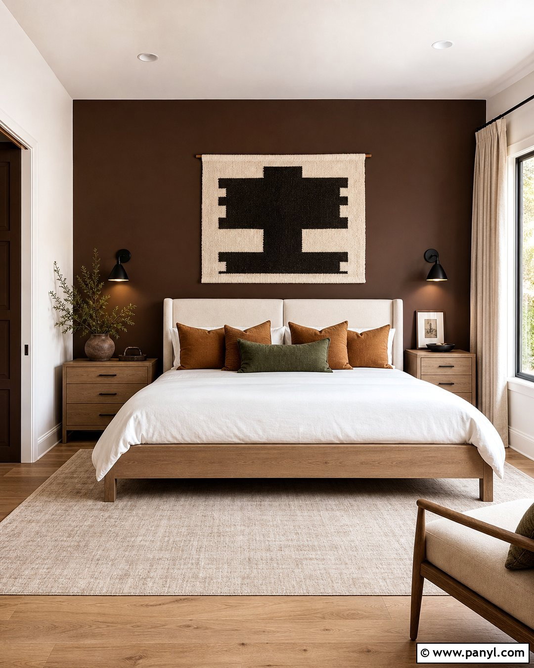Brown Accent Wall Bedroom - 30 brown painted walls