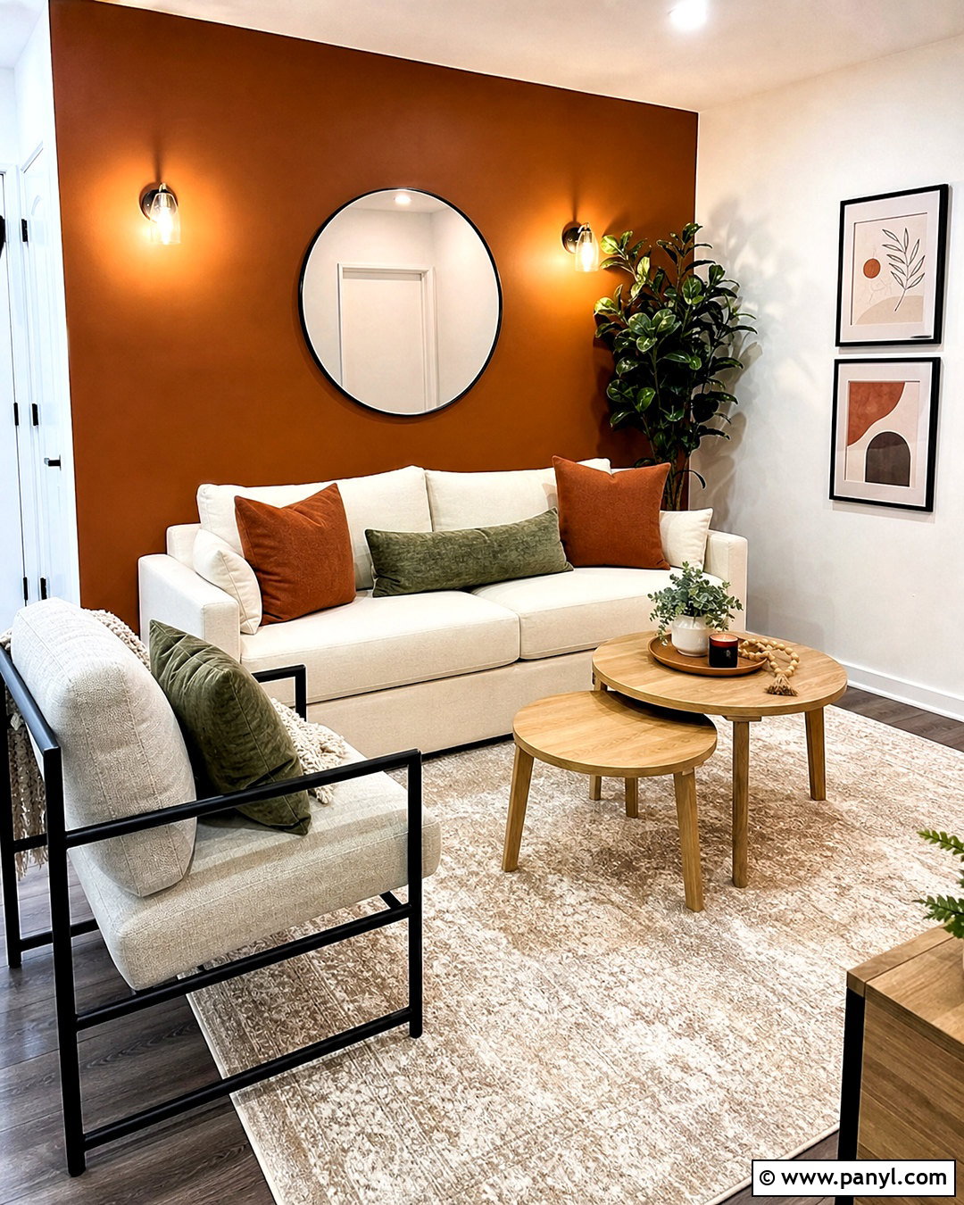 Brown Accent Wall For A Small Living Room - 20 brown accent wall living room ideas