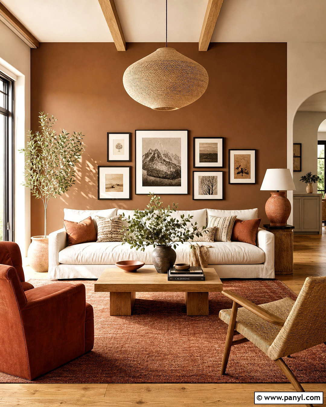 Brown Accent Wall With Terracotta - 20 brown accent wall ideas