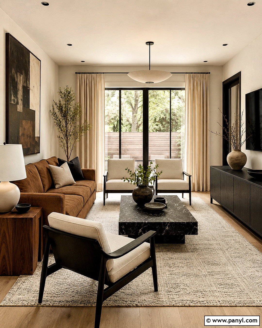 Brown And Black Living Room - 20 brown tones living room ideas