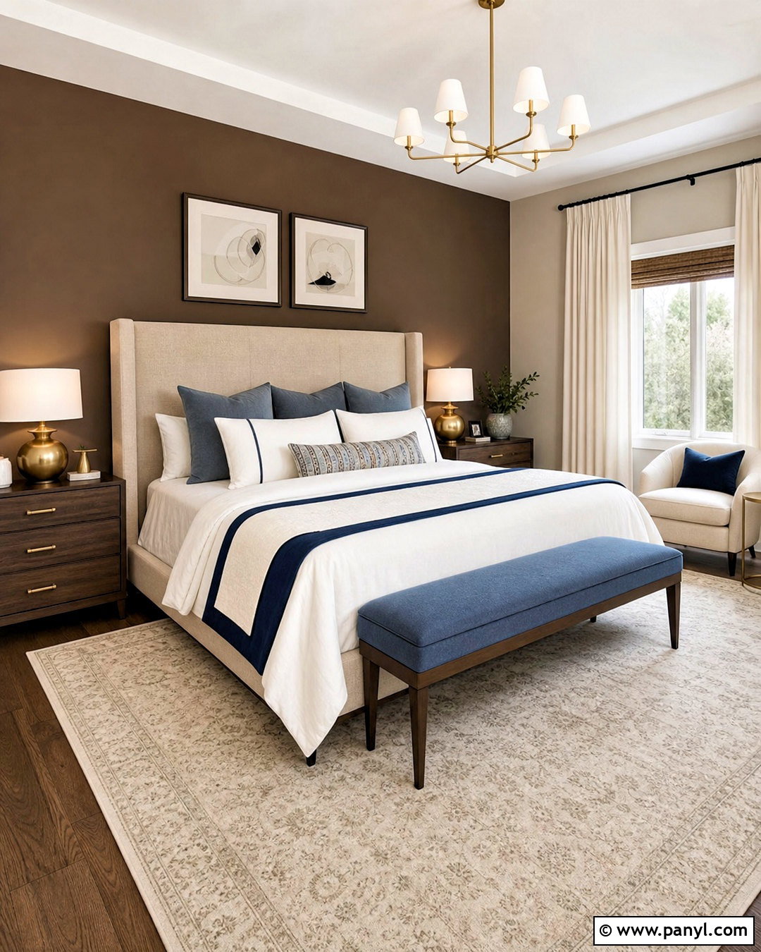 Brown And Blue Accent Wall Bedroom - 20 brown accent wall bedroom ideas