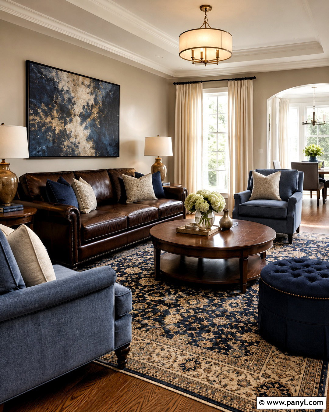 Brown And Blue Living Room - 20 brown tones living room ideas