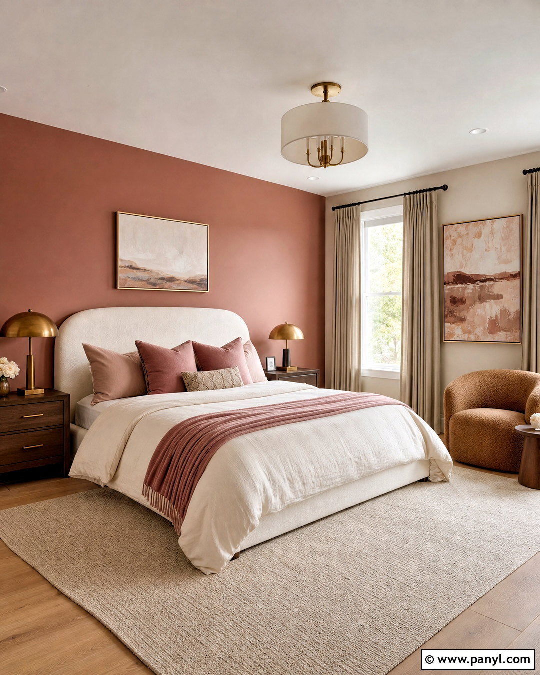 Brown And Blush Accent Wall Bedroom - 20 brown accent wall bedroom ideas