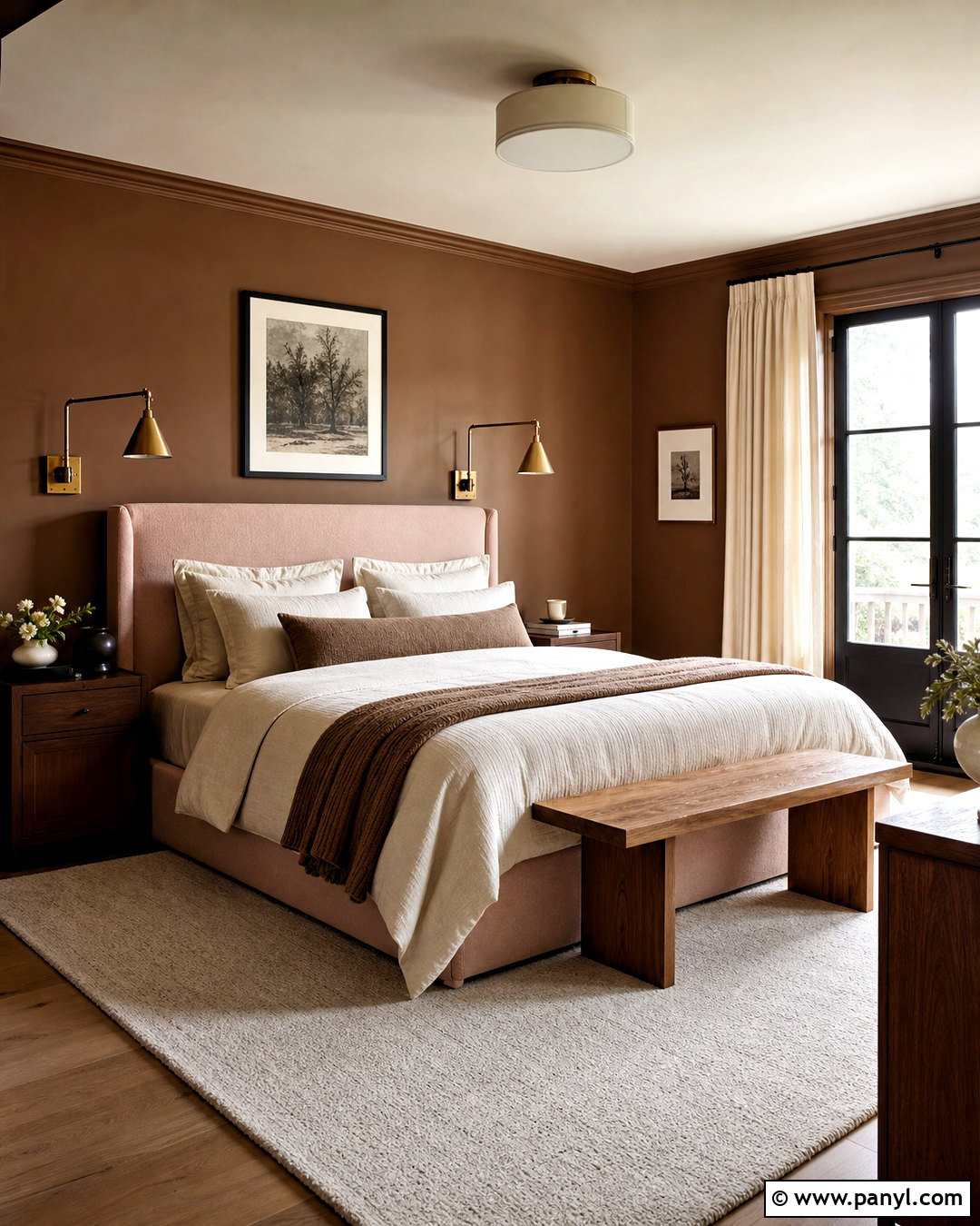 Brown And Blush Bedroom - 20 brown rooms paint ideas
