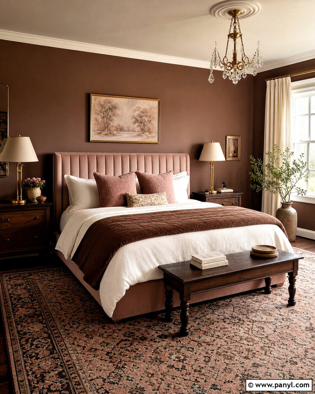 Brown And Blush Pink Bedroom - 20 brown paint bedroom ideas