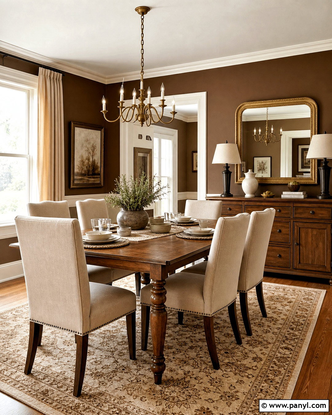 Brown And Cream Dining Room - 20 brown rooms paint ideas