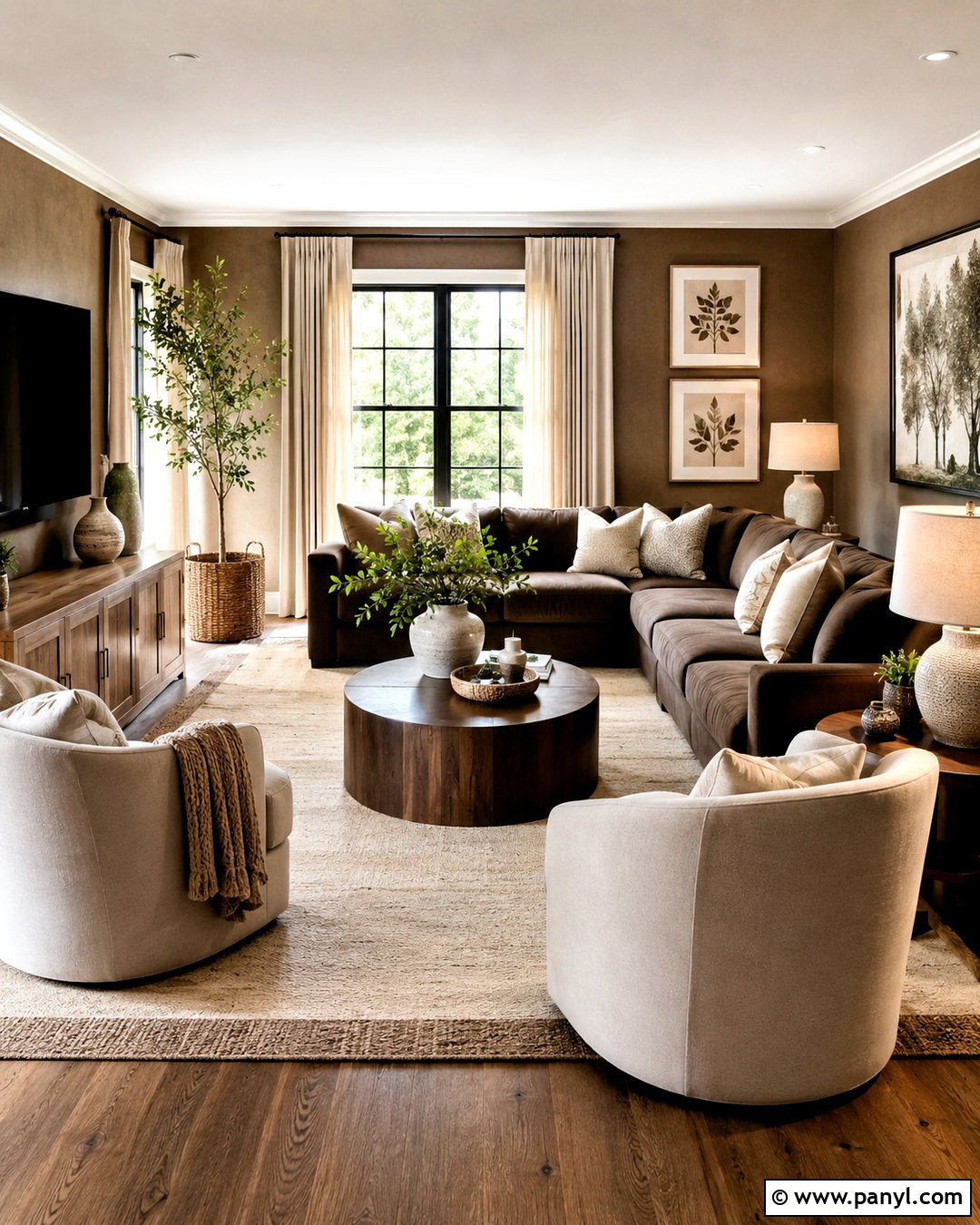 Brown And Cream Living Room - 20 brown tones living room ideas