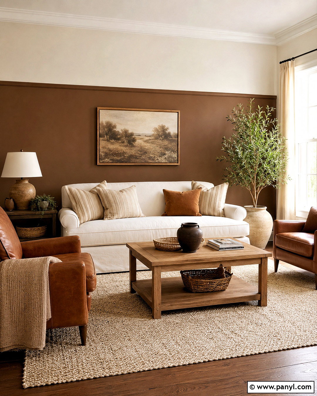Brown And Cream Living Room Walls - 40 brown wall paint ideas