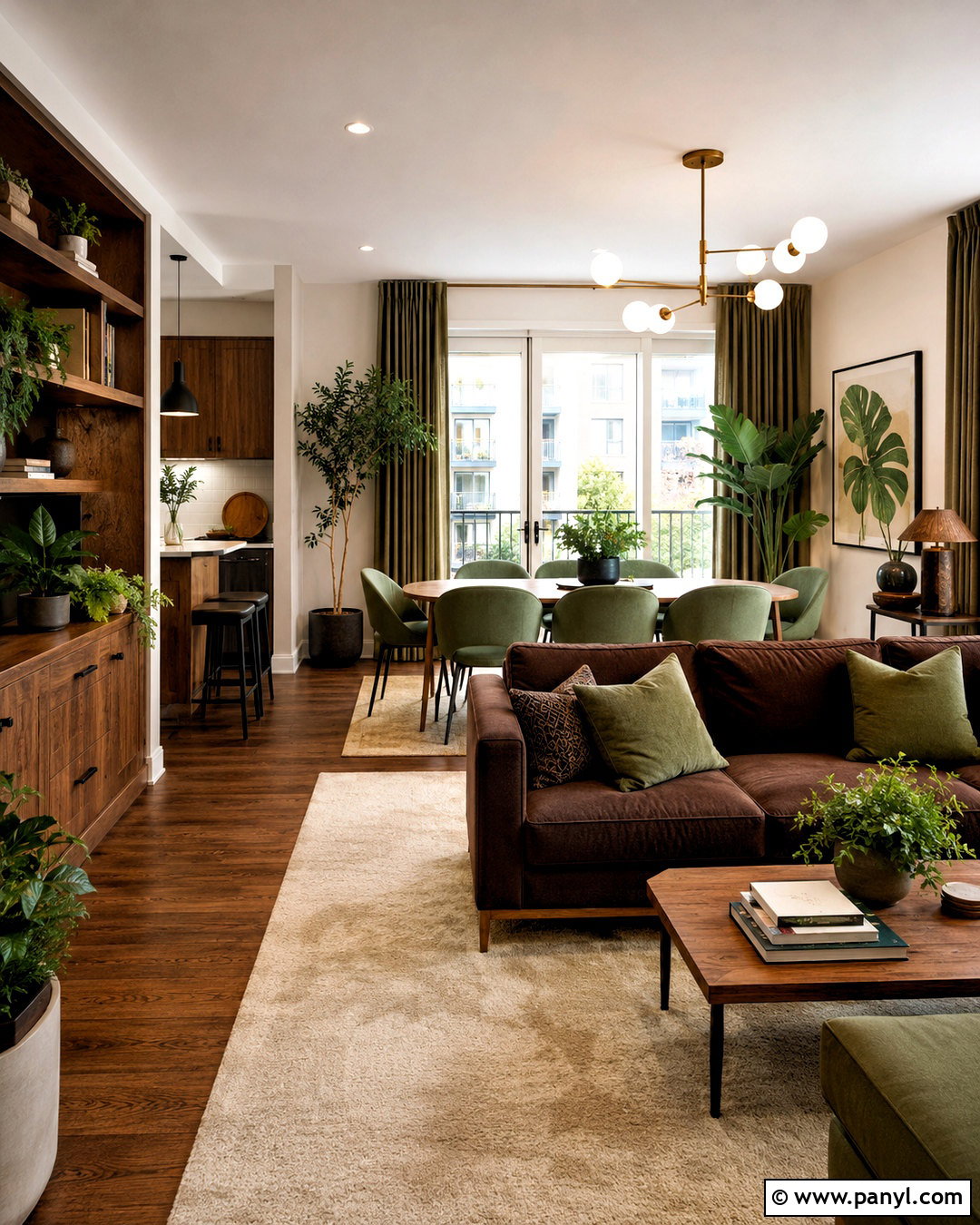 Brown And Green Apartment - 20 brown apartment aesthetic ideas