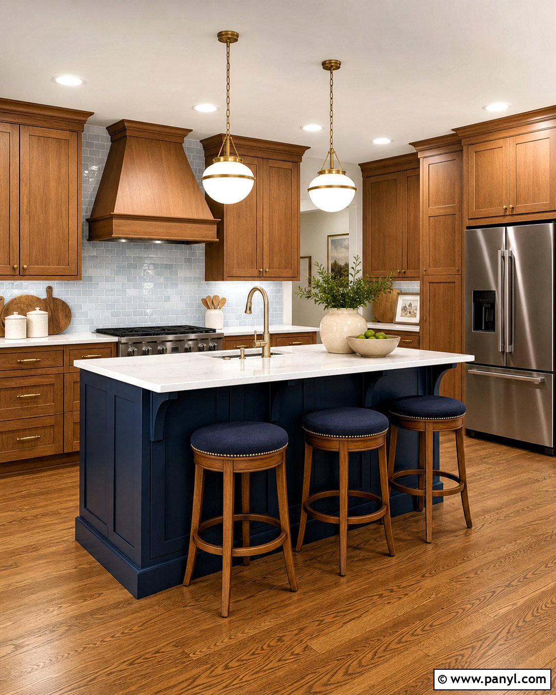 Brown And Navy Blue Kitchen - 20 kitchen design brown ideas