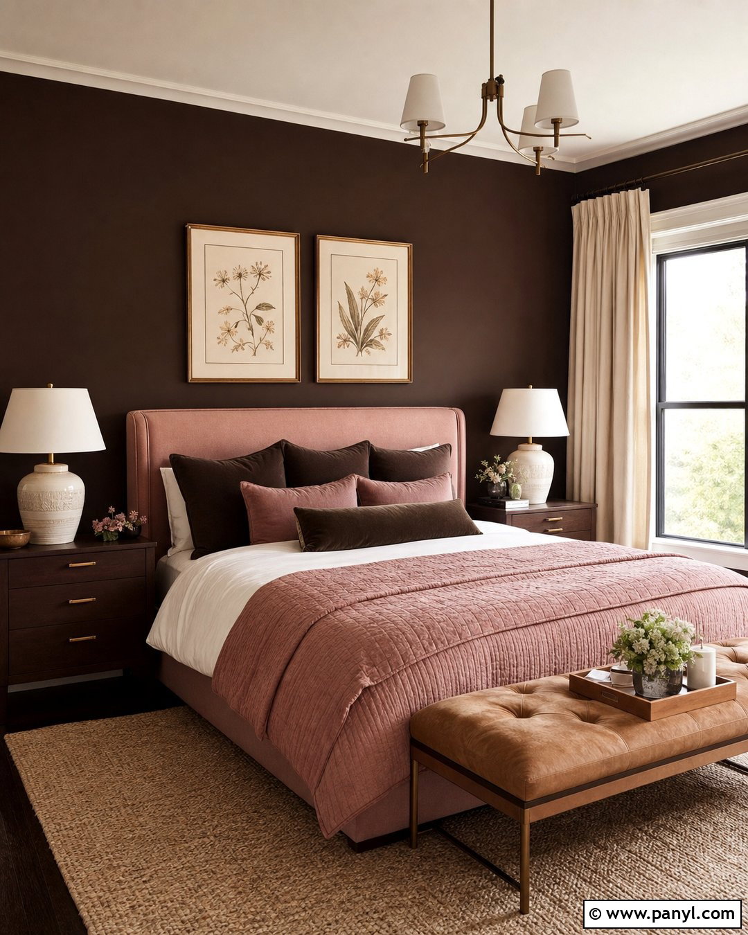 Brown And Pink Bedroom Walls - 30 brown painted walls