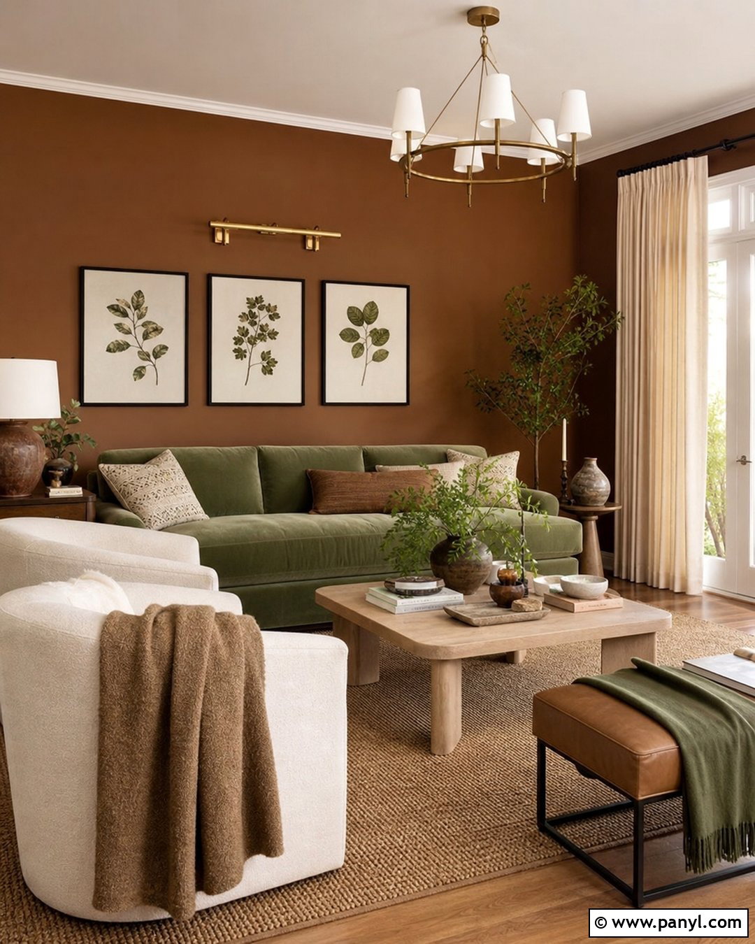 Brown And Sage Green Living Room Walls - 30 brown painted walls