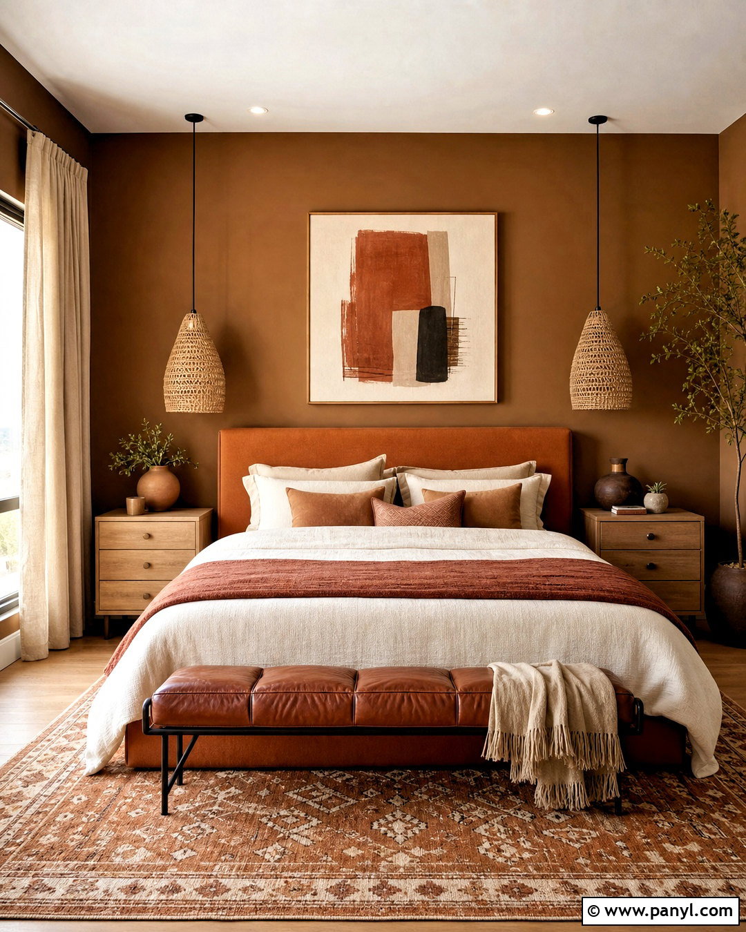 Brown And Terracotta Bedroom - 20 brown paint bedroom ideas