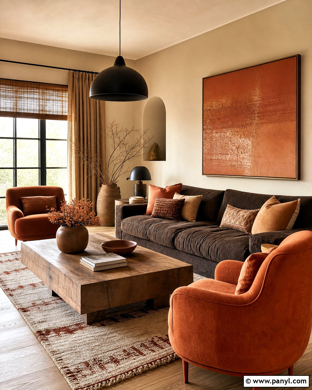 Brown And Terracotta Living Room - 20 warm brown living room ideas