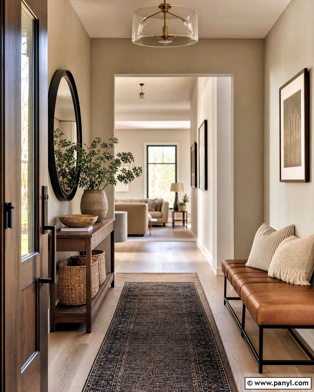 Brown And Warm Gray Entryway - 20 brown color palette ideas