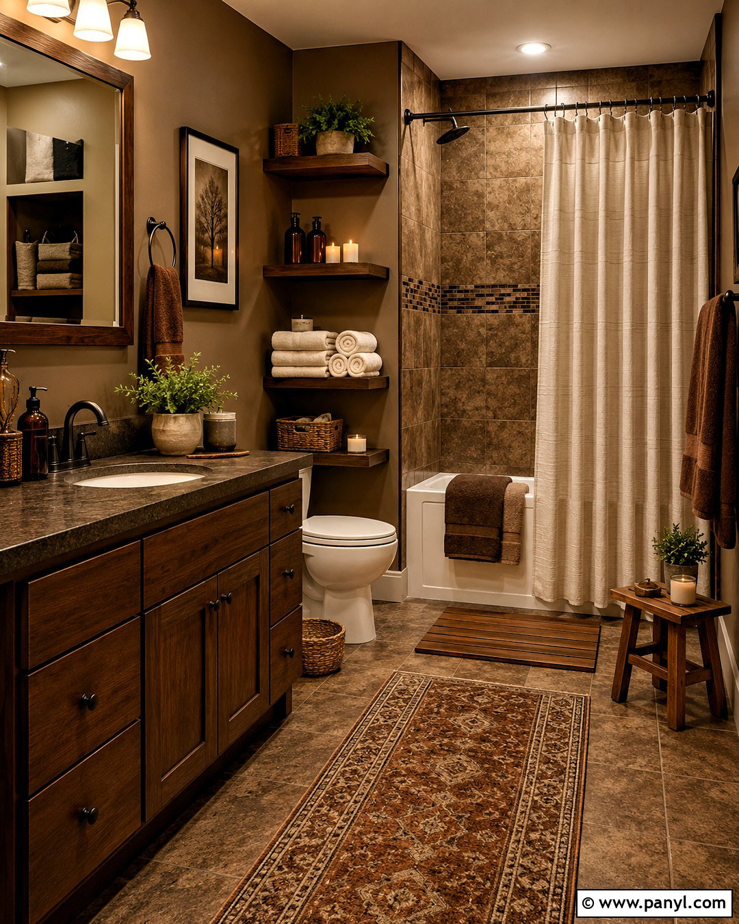 Brown Apartment Bathroom - 20 brown apartment aesthetic ideas
