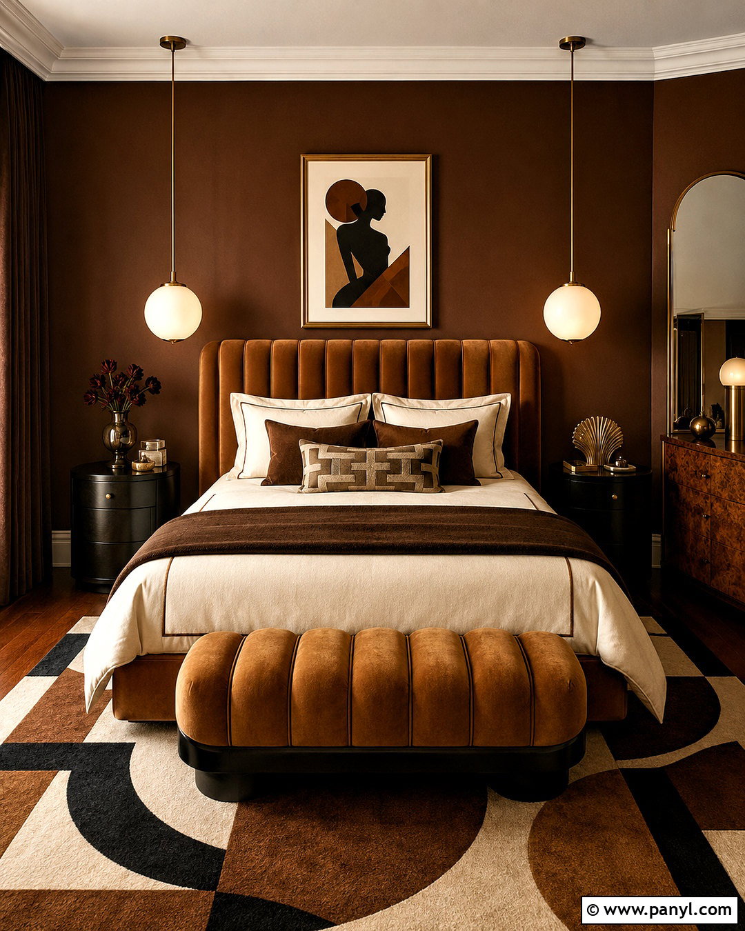 Brown Art Deco Bedroom - 20 brown aesthetic vintage ideas