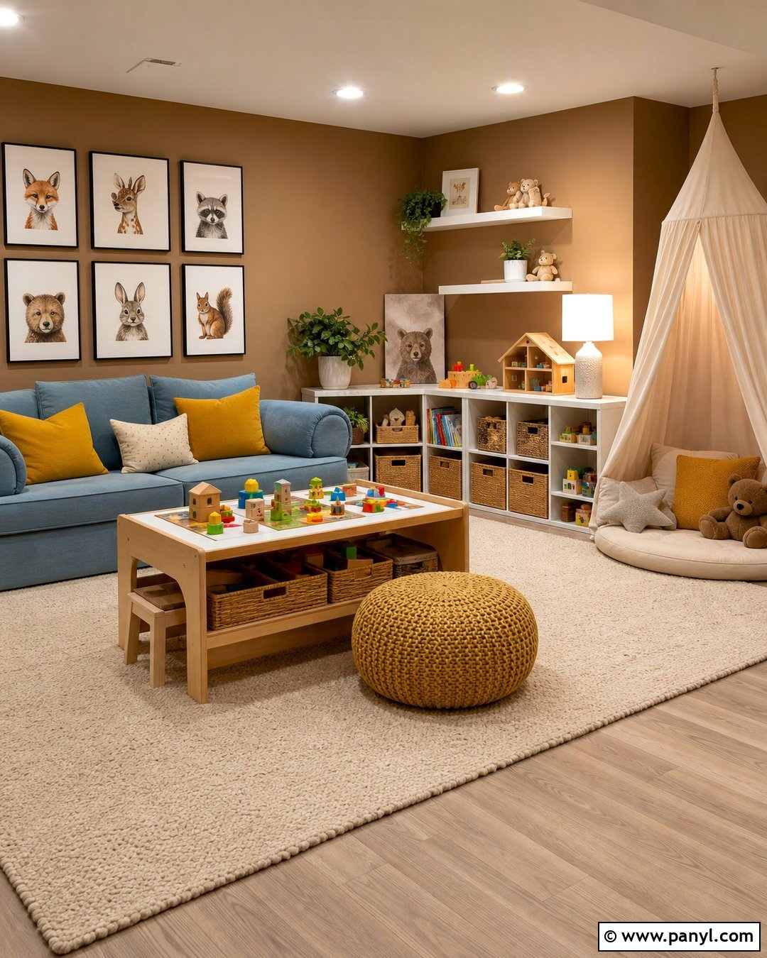 Brown Basement Walls With Kids Playroom - 25 Brown Basement Walls