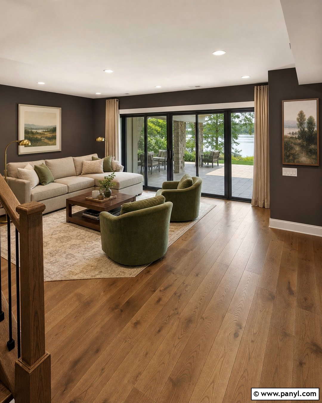 Brown Basement Walls With Walk-Out Doors - 25 Brown Basement Walls