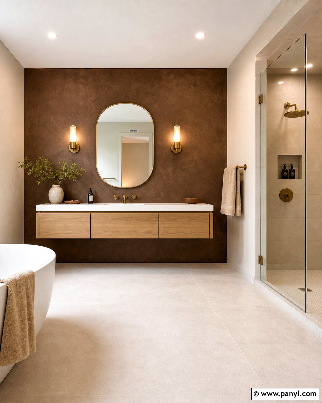 Brown Bathroom Accent Wall - 20 brown accent wall ideas