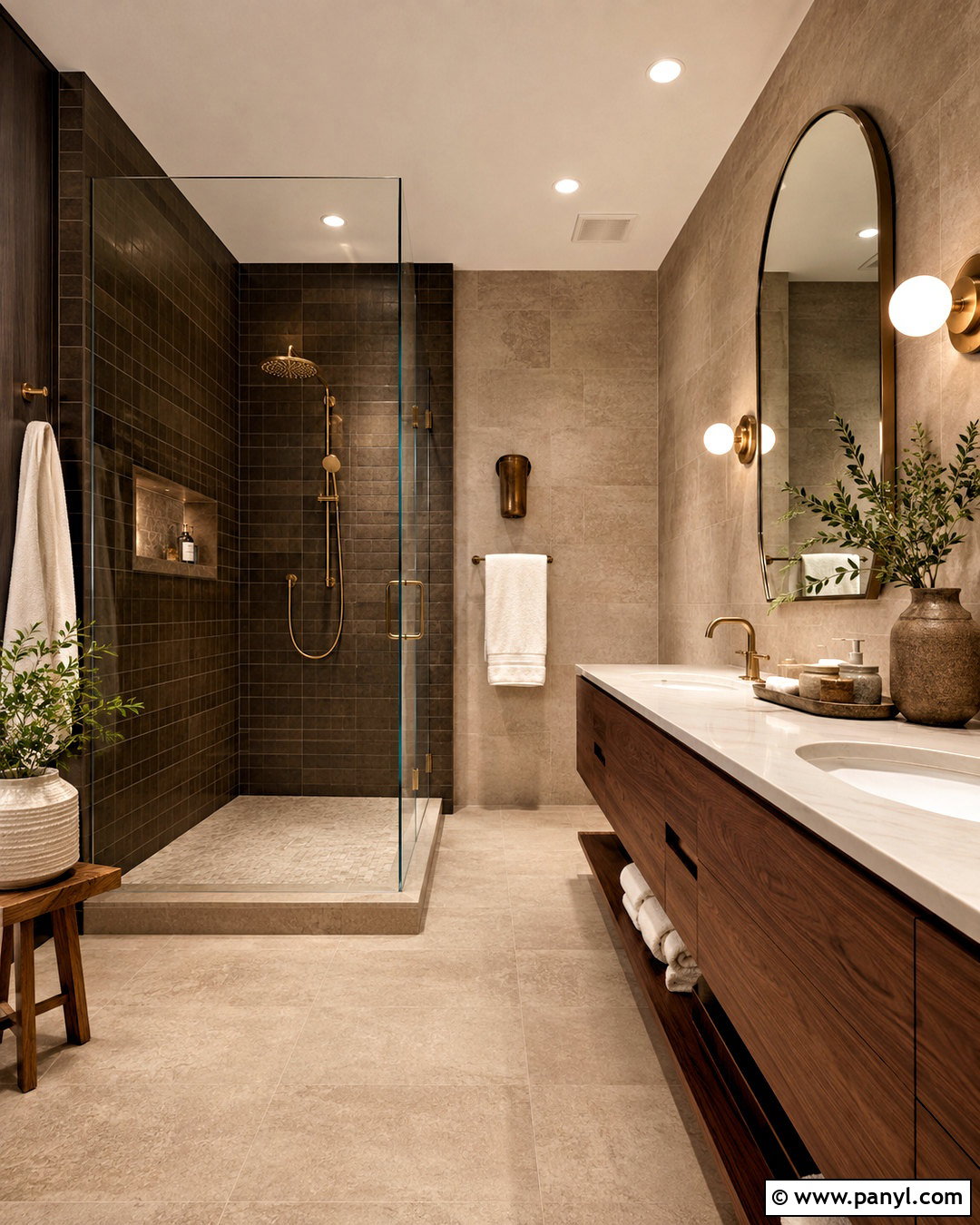 Brown Bathroom - 20 brown aesthetic house ideas