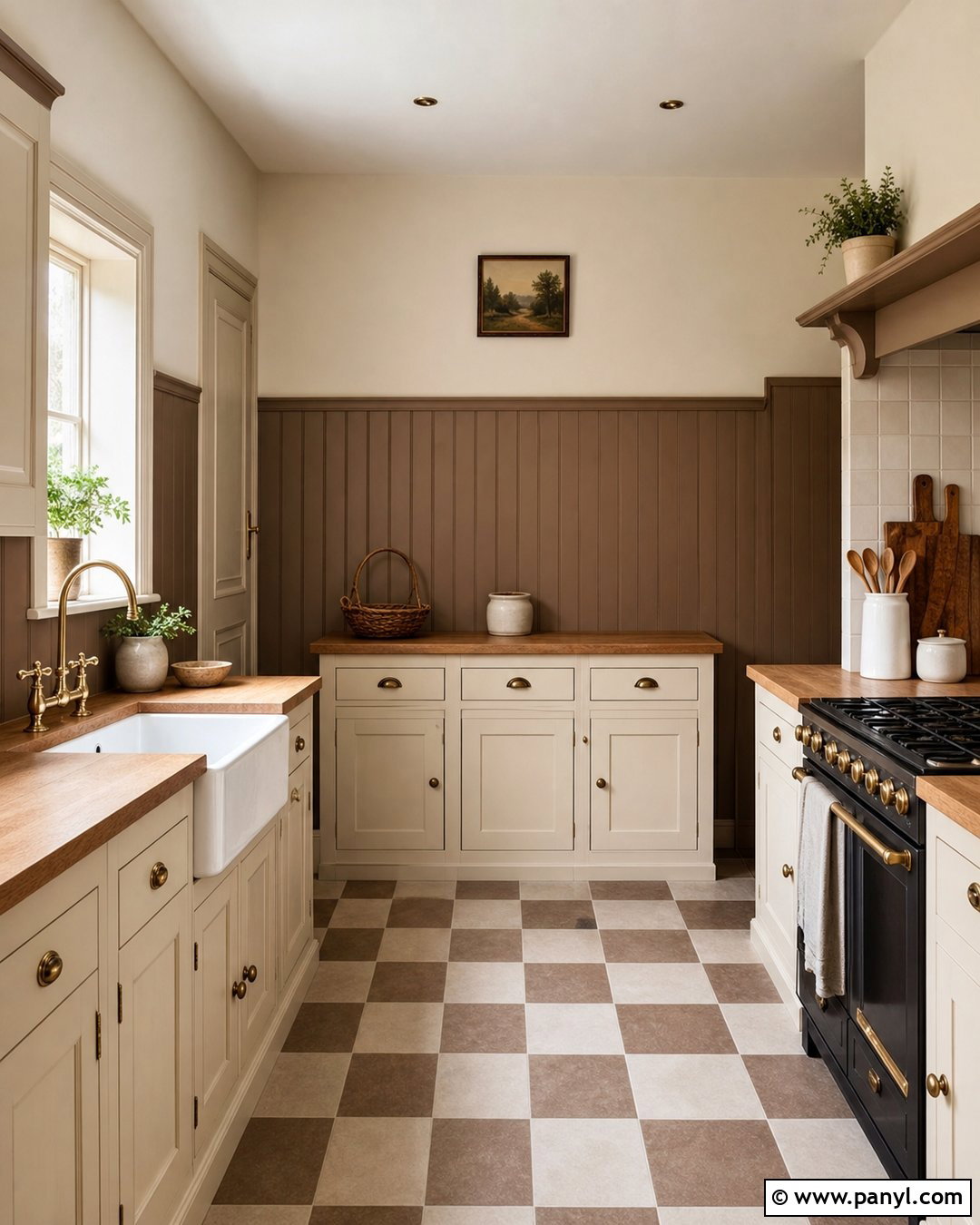 Brown Beadboard Kitchen Walls - 35 Brown Kitchen Walls