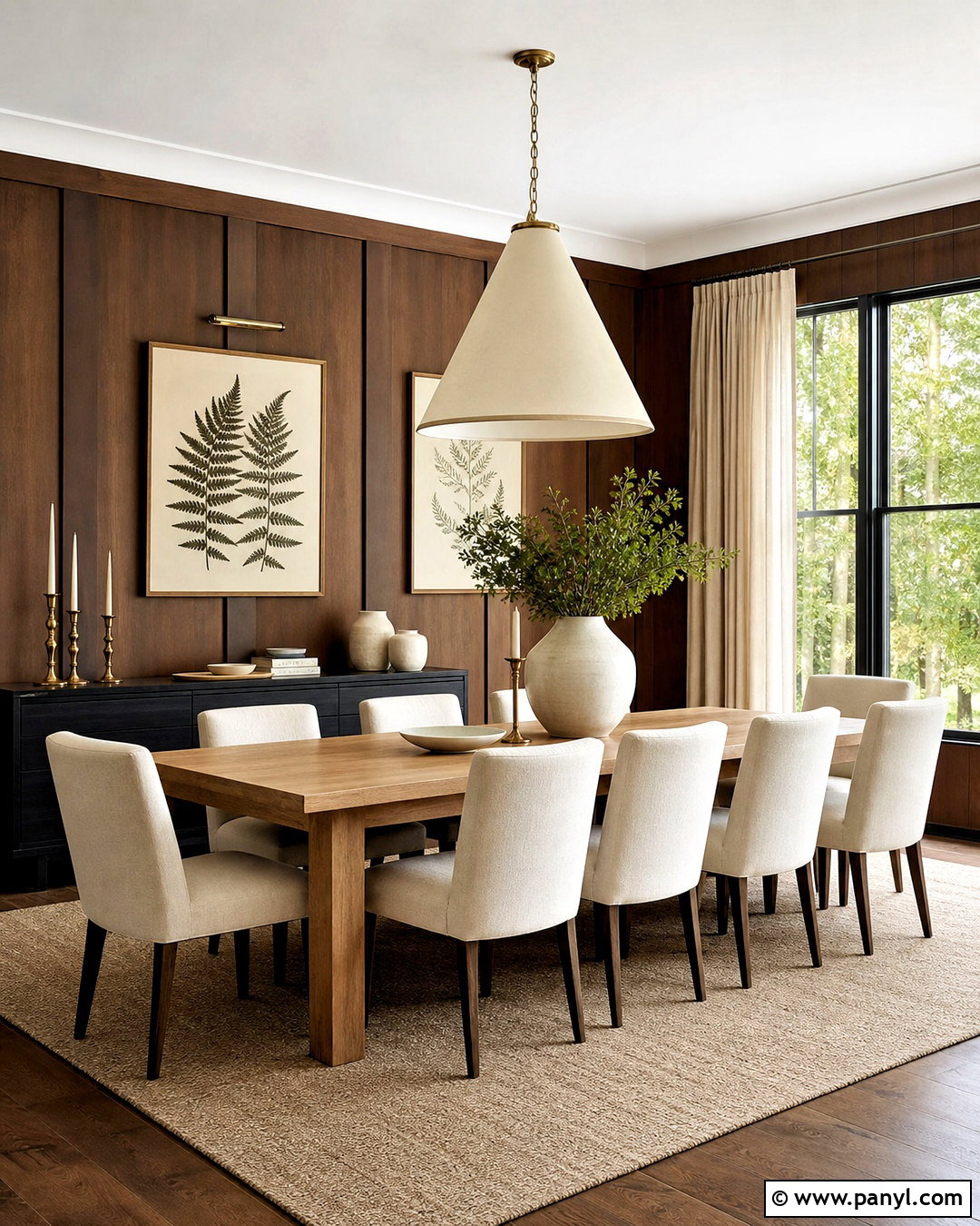 Brown Board And Batten Dining Room - 20 brown wall texture ideas