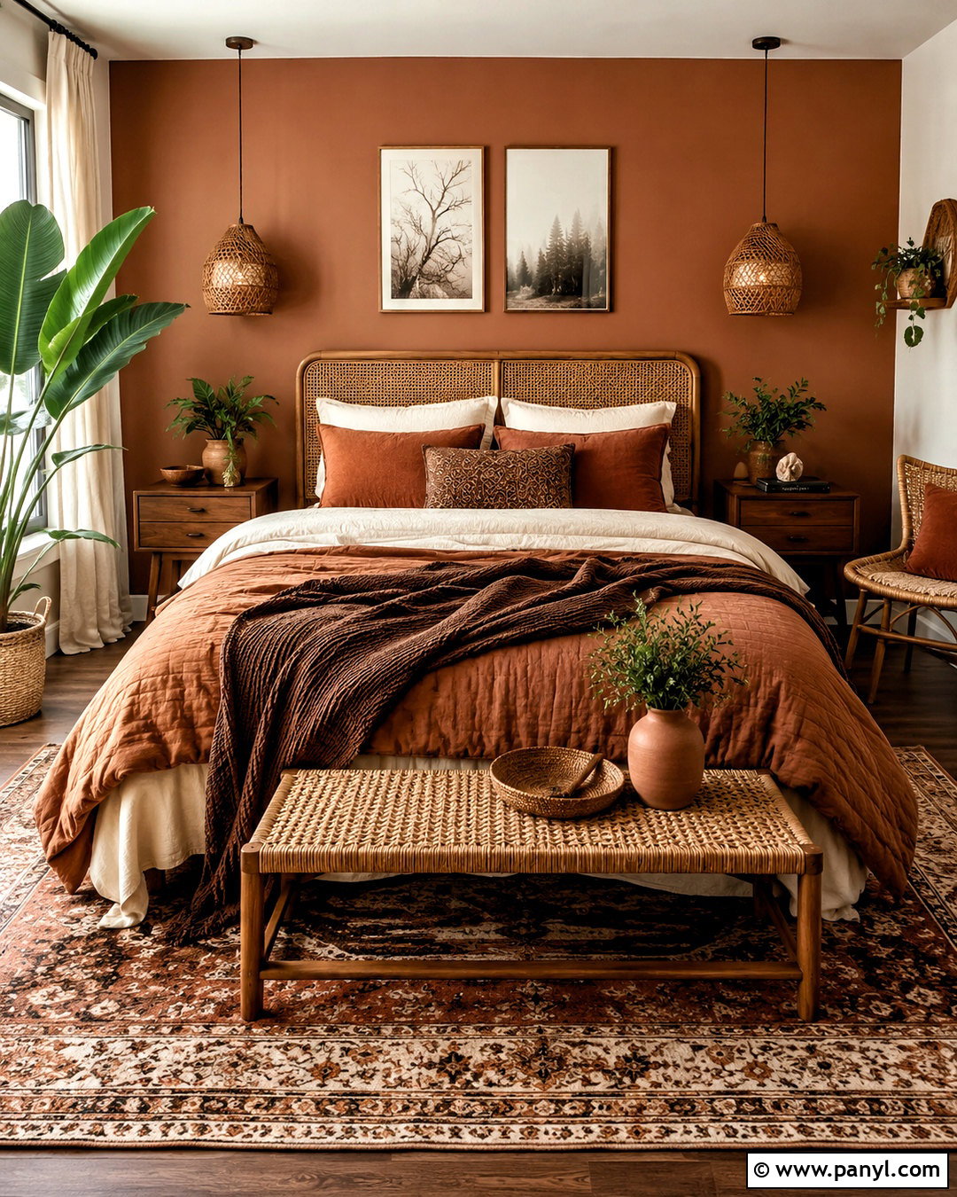 Brown Boho Bedroom - 20 brown aesthetic house ideas