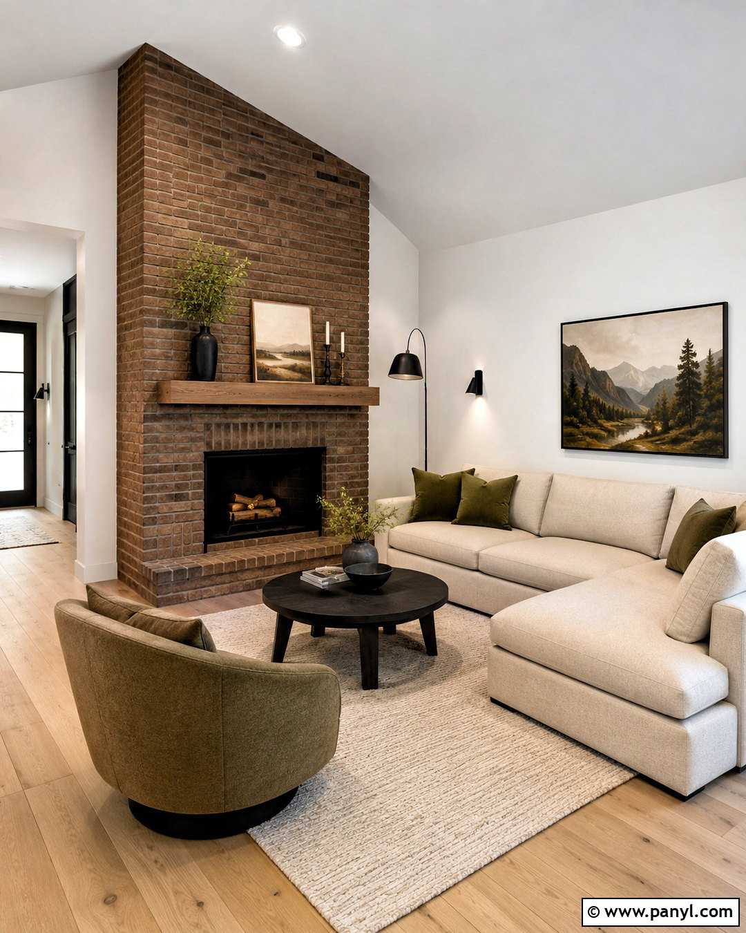 Brown Brick Corner Fireplace - 20 brown brick fireplace ideas