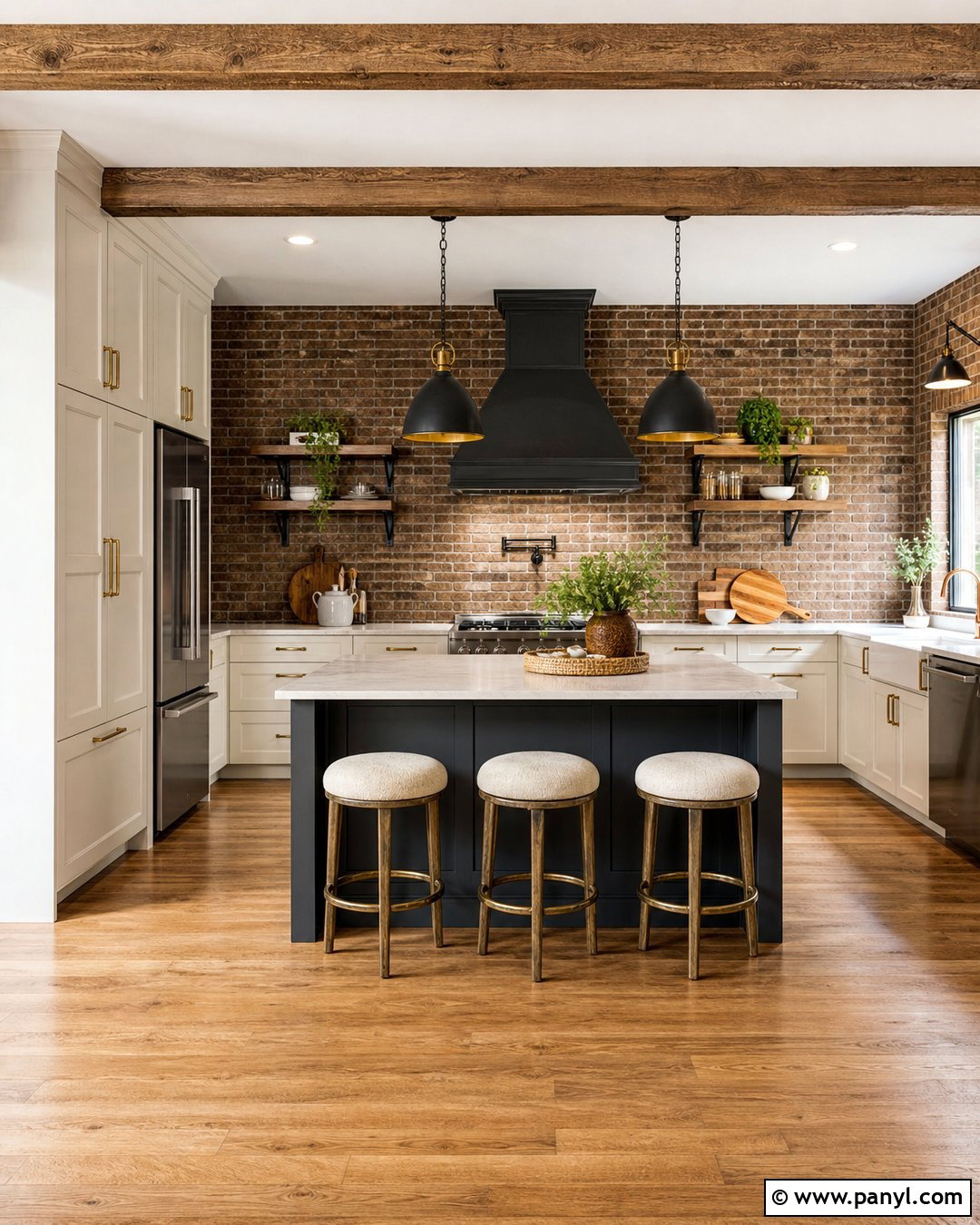 Brown Brick Kitchen Walls - 35 Brown Kitchen Walls