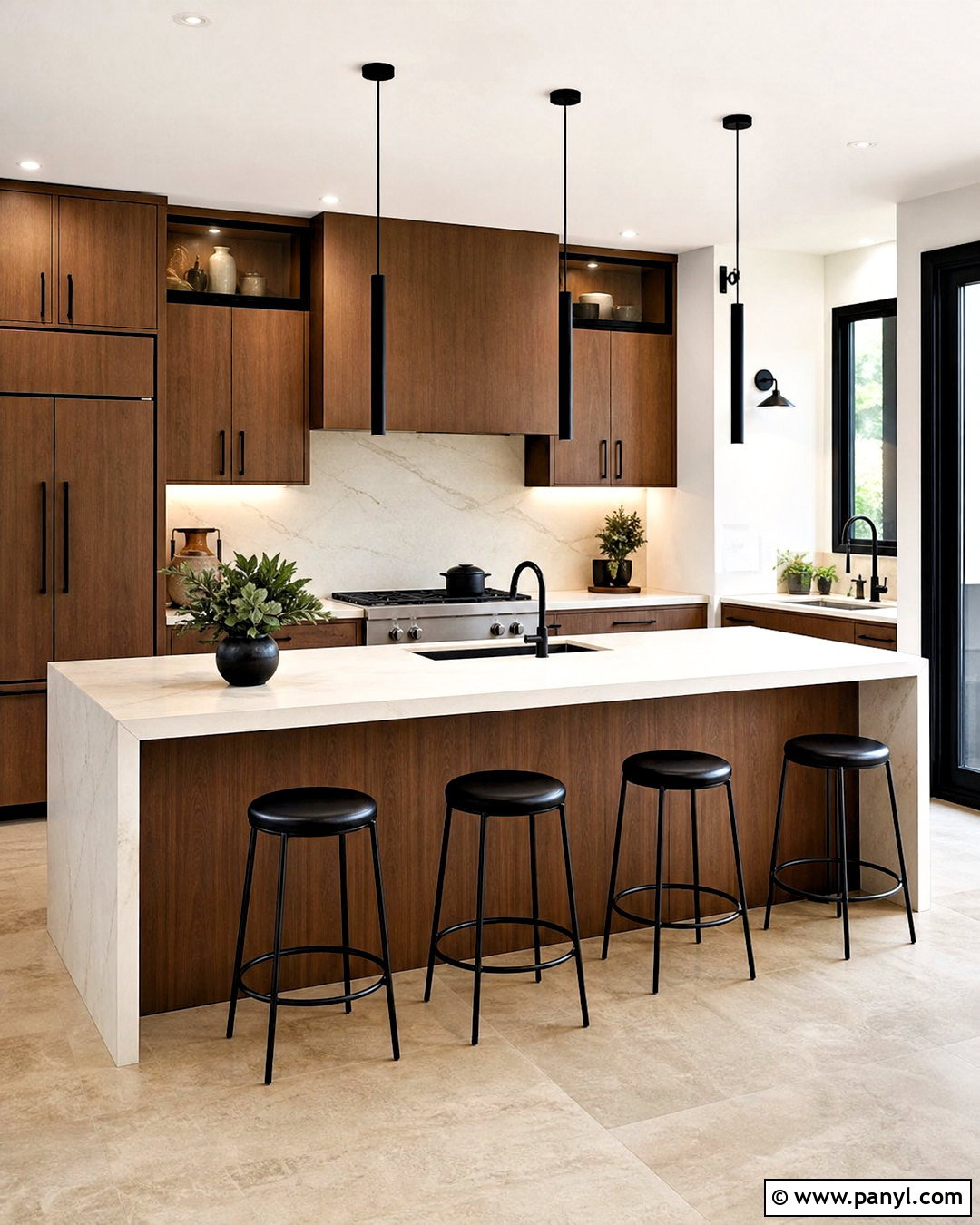 Brown Cabinets With Black Accents - 20 kitchen ideas brown cabinets