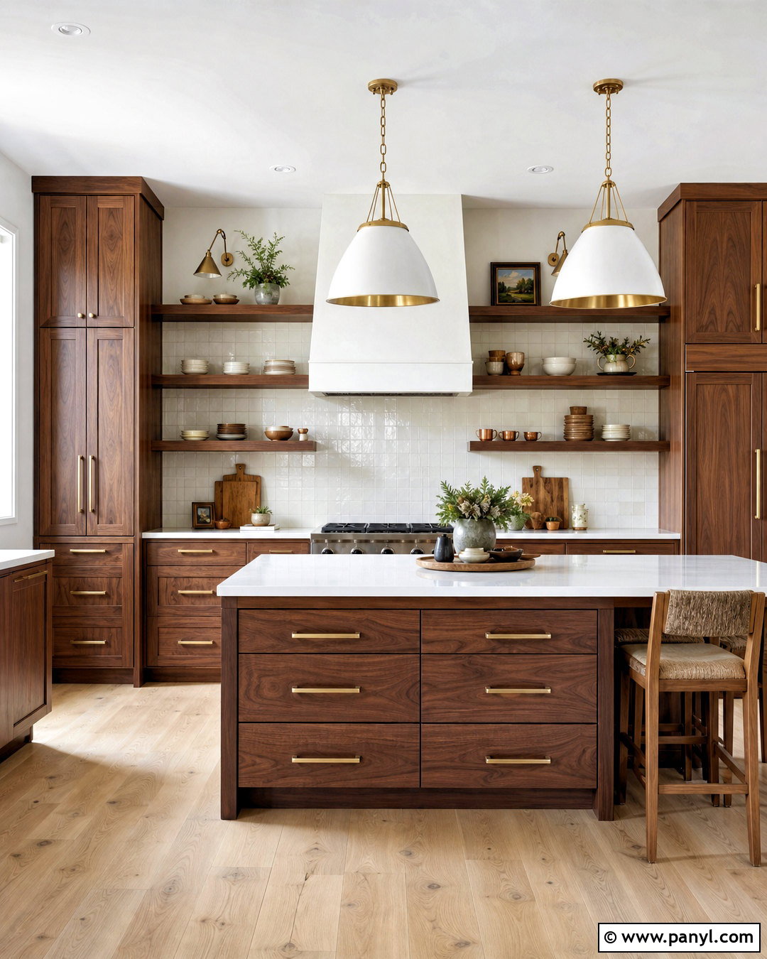 Brown Cabinets With Open Shelving - 20 kitchen ideas brown cabinets