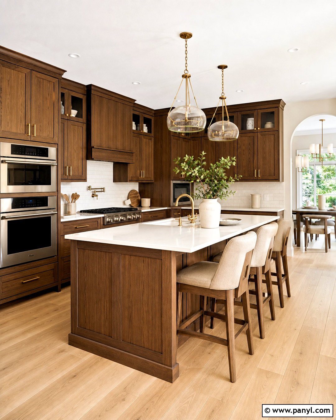Brown Cabinets With White Quartz Countertops - 20 kitchen ideas brown cabinets
